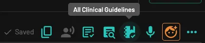 Clinical guidelines button