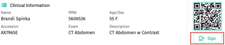 Sign report