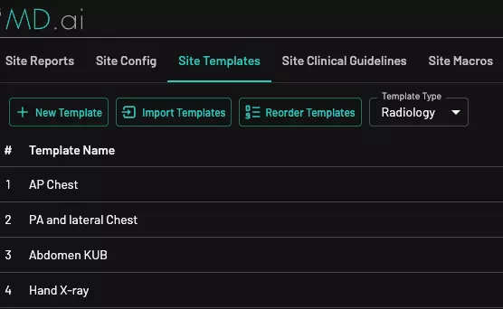 Site templates