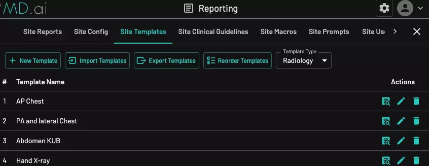 System templates