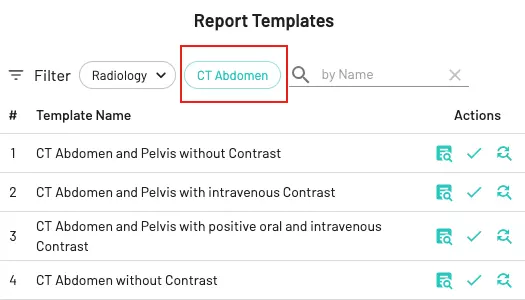 Template list filters