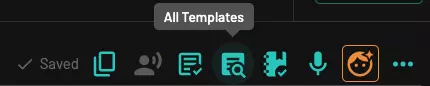 Toolbar templates button