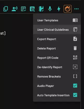 User clinical guidelines